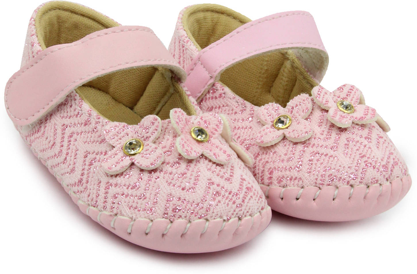     			Neska Moda - Pink Booties For Baby Girl 6-12 Months ( Pack of 1 )