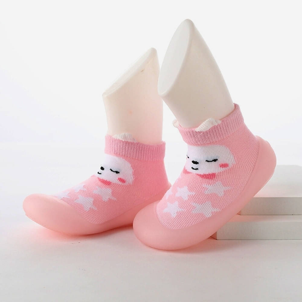     			Neska Moda - Pink Booties For Baby Boy & Baby Girl 6-12 Months ( Pack of 1 )