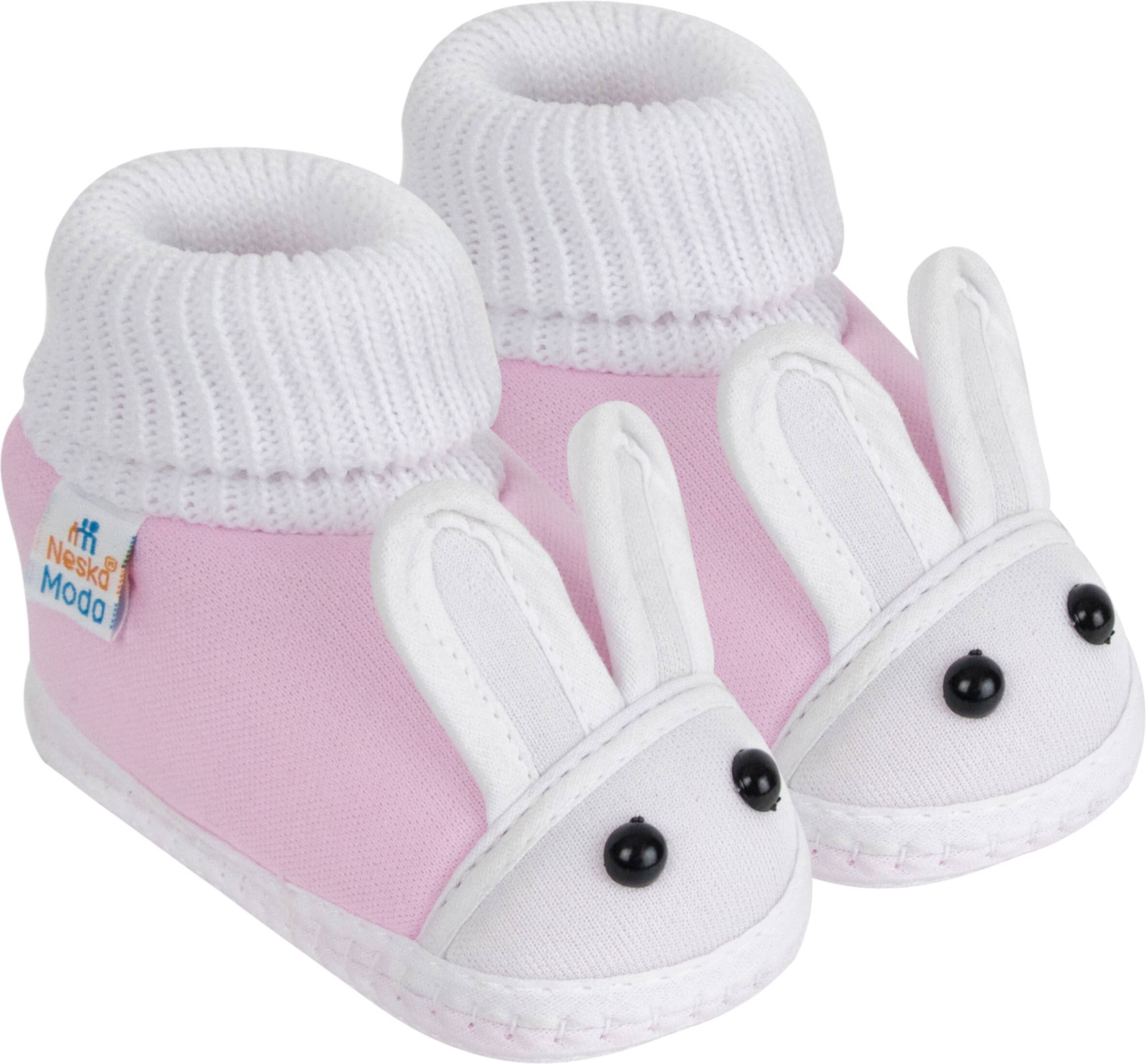     			Neska Moda - Pink Booties For Baby Boy & Baby Girl 0-6 Months ( Pack of 1 )
