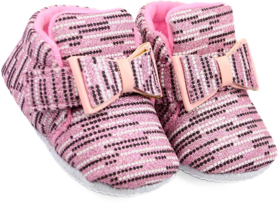    			Neska Moda - Pink Booties For Baby Girl 6-12 Months ( Pack of 1 )