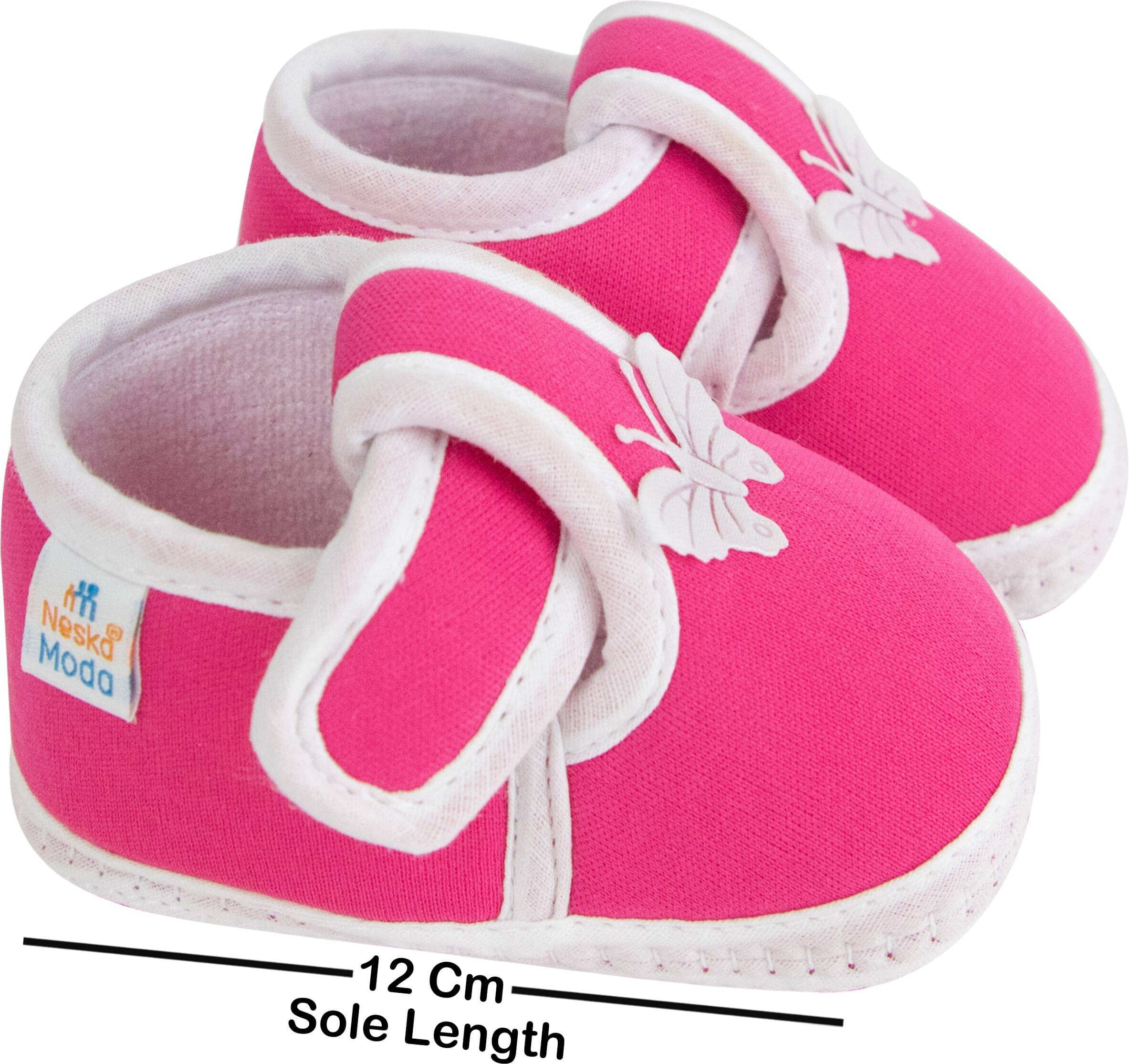    			Neska Moda - Pink Booties For Baby Boy & Baby Girl 6-12 Months ( Pack of 1 )