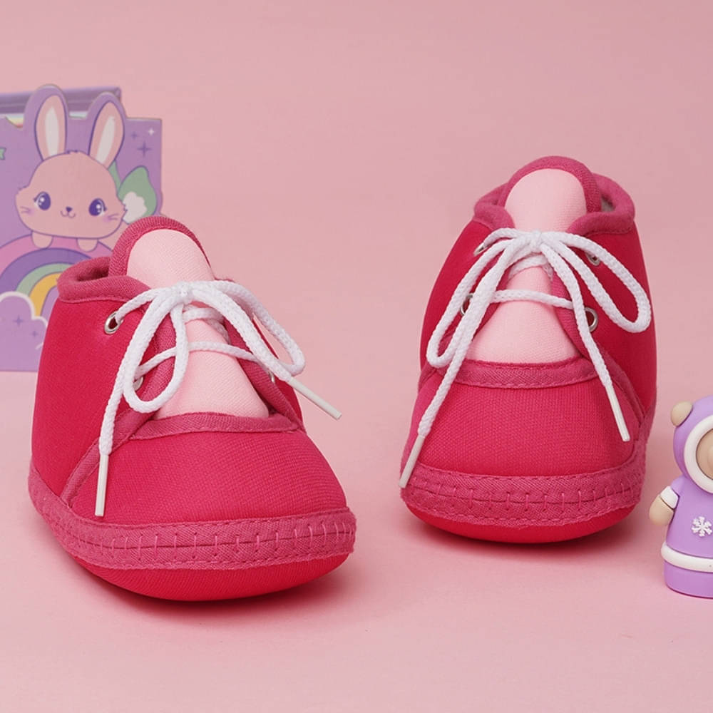     			Neska Moda - Pink Booties For Baby Boy & Baby Girl 6-12 Months ( Pack of 1 )