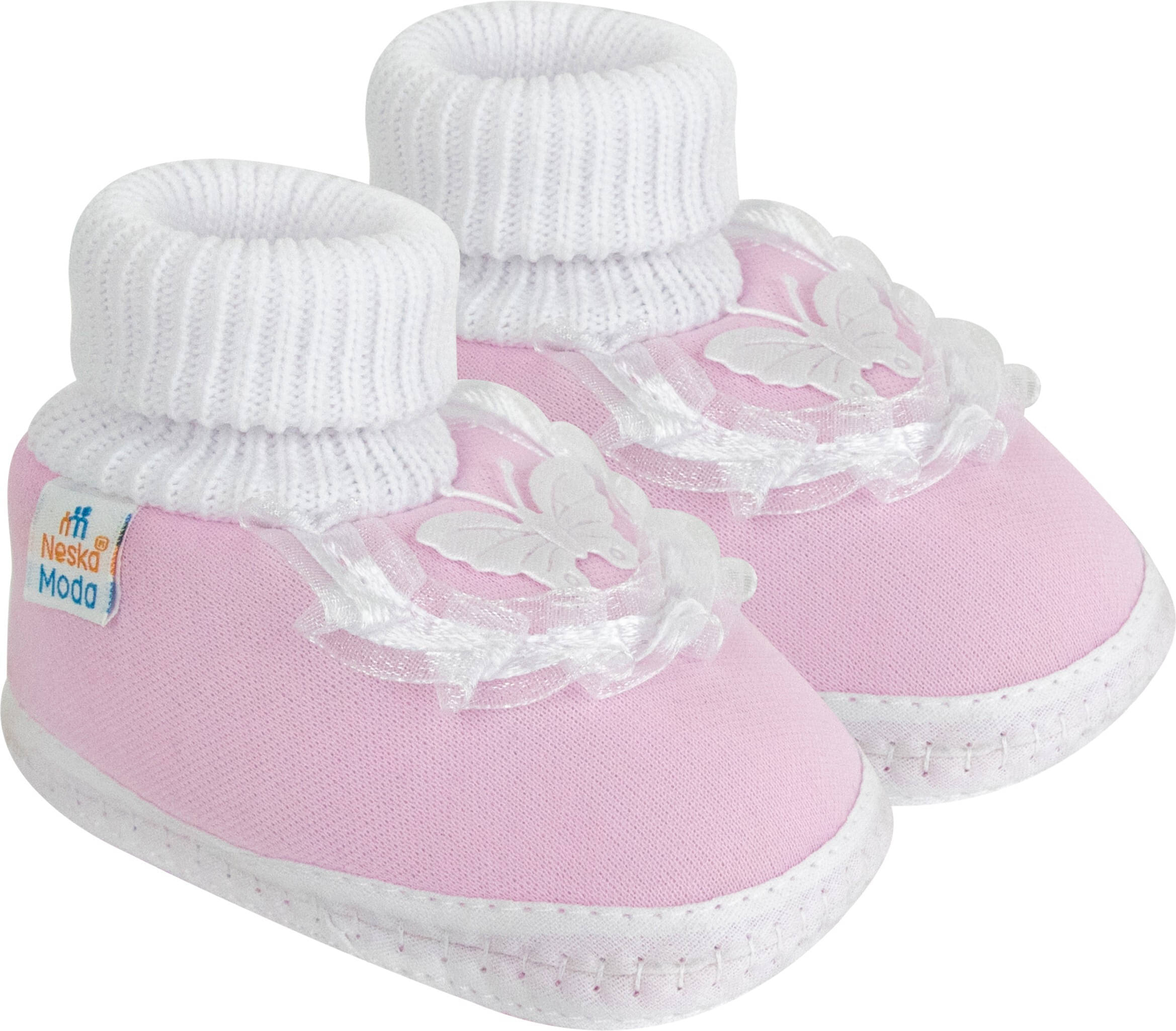     			Neska Moda - Pink Booties For Baby Girl 6-12 Months ( Pack of 1 )