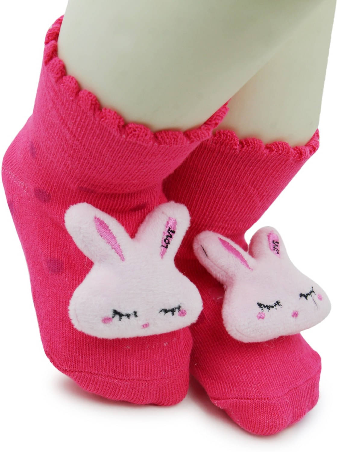     			Neska Moda - Pink Booties For Baby Boy & Baby Girl 6-12 Months ( Pack of 1 )