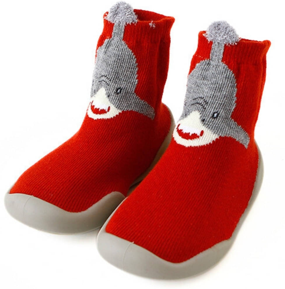     			Neska Moda - Red Booties For Baby Boy & Baby Girl 6-12 Months ( Pack of 1 )