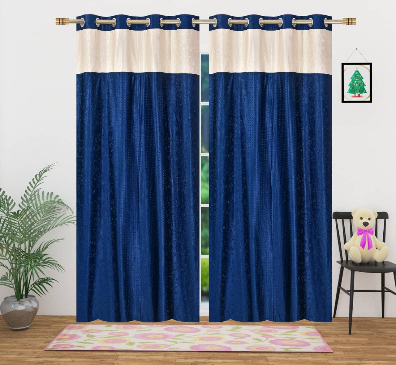 Sai Arpan Abstract Printed Semi-Transparent Eyelet Curtain 5 ft ( Pack of 1 ) - Multicolor Sai Arpan Abstract Printed Semi-Transparent Eyelet Curtain 5 ft ( Pack of 1 ) - Multicolor