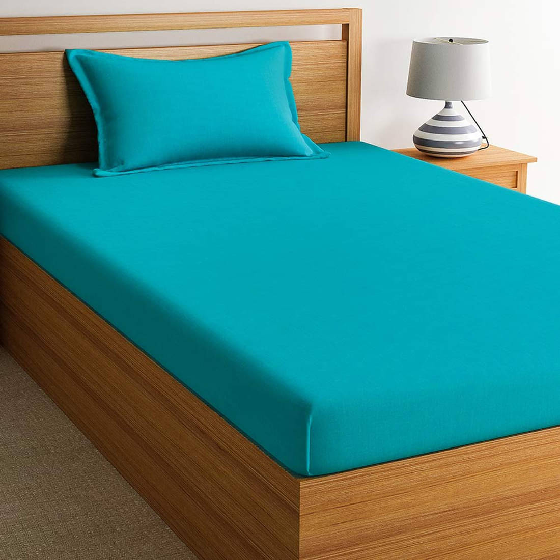 Sky Tex Microfiber 1 Single Bedsheet with 2 Pillow Covers ( Sea Green ) Sky Tex Microfiber 1 Single Bedsheet with 2 Pillow Covers ( Sea Green )