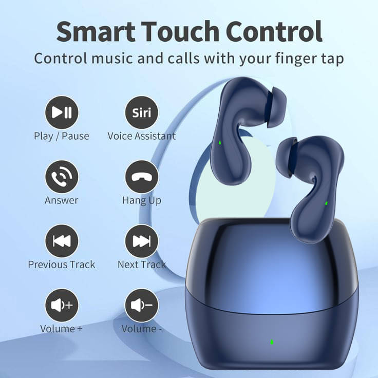     			True Wireless Bluetooth Earbuds – Deep Bass, ANC, Long Battery, Smart Touch Controls, Waterproof, Premium Fit – Best for Workouts, Gaming, Streaming, and On-the-Go Audio