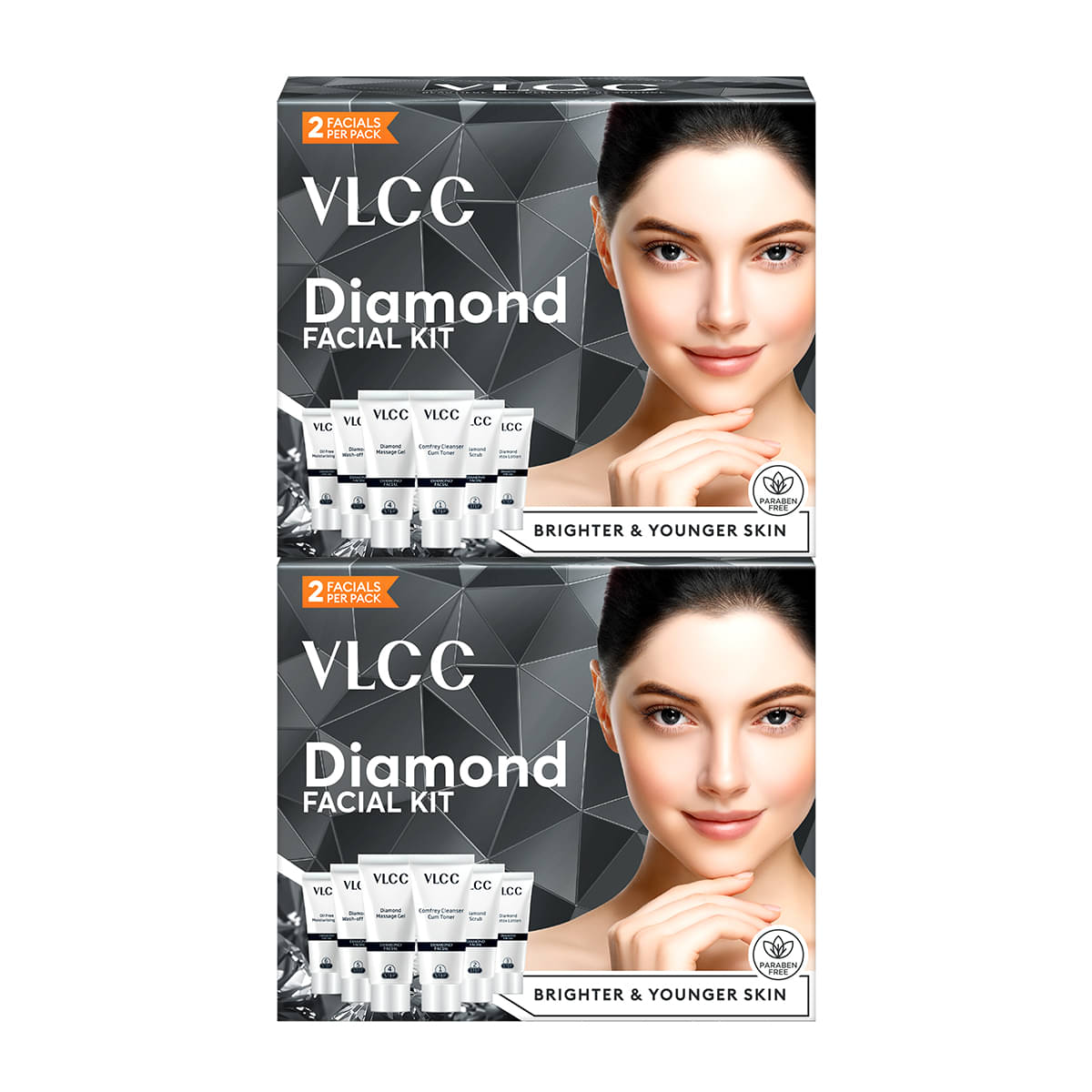 VLCC Diamond Facial Kit 3 Times Use Facial Kit For All Skin Type Diamond 120 g ( Pack of 2 ) VLCC Diamond Facial Kit 3 Times Use Facial Kit For All Skin Type Diamond 120 g ( Pack of 2 )