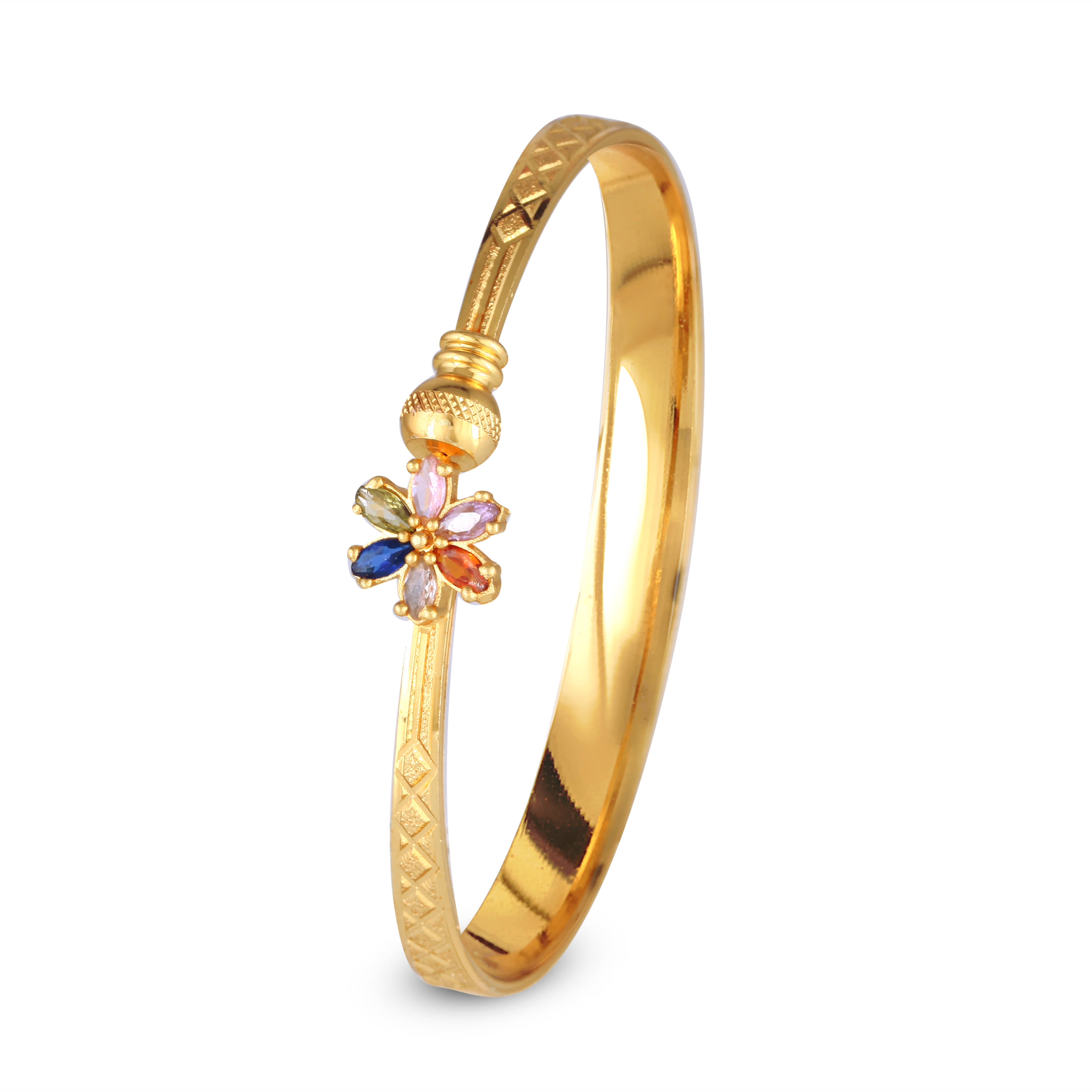 Vighaharta Gold Bangle ( Pack of 1 ) - Bangles & Bracelets | Buy online on ZillyBuy