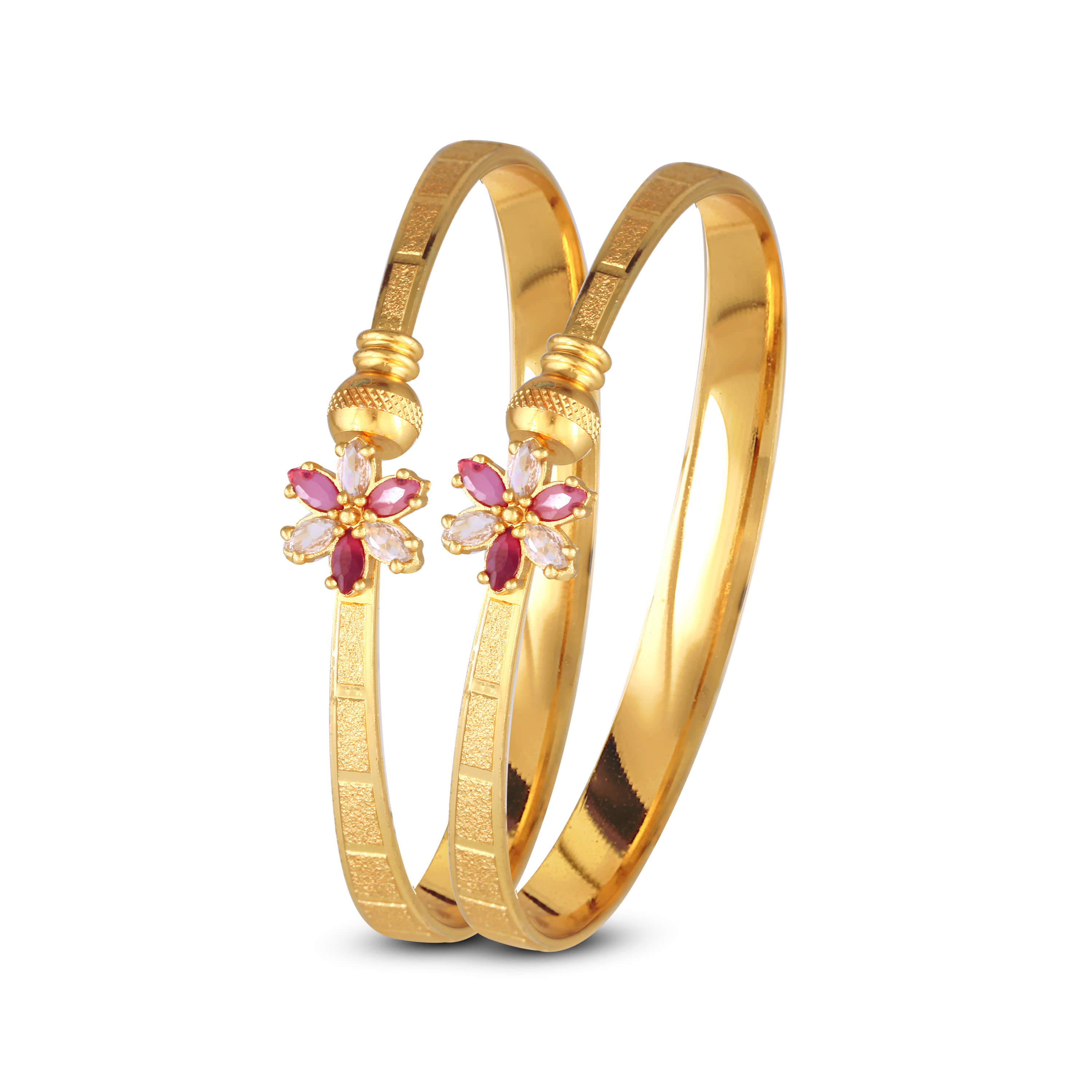 Vighaharta Gold Bangle ( Pack of 2 ) - Bangles & Bracelets | Buy online on ZillyBuy