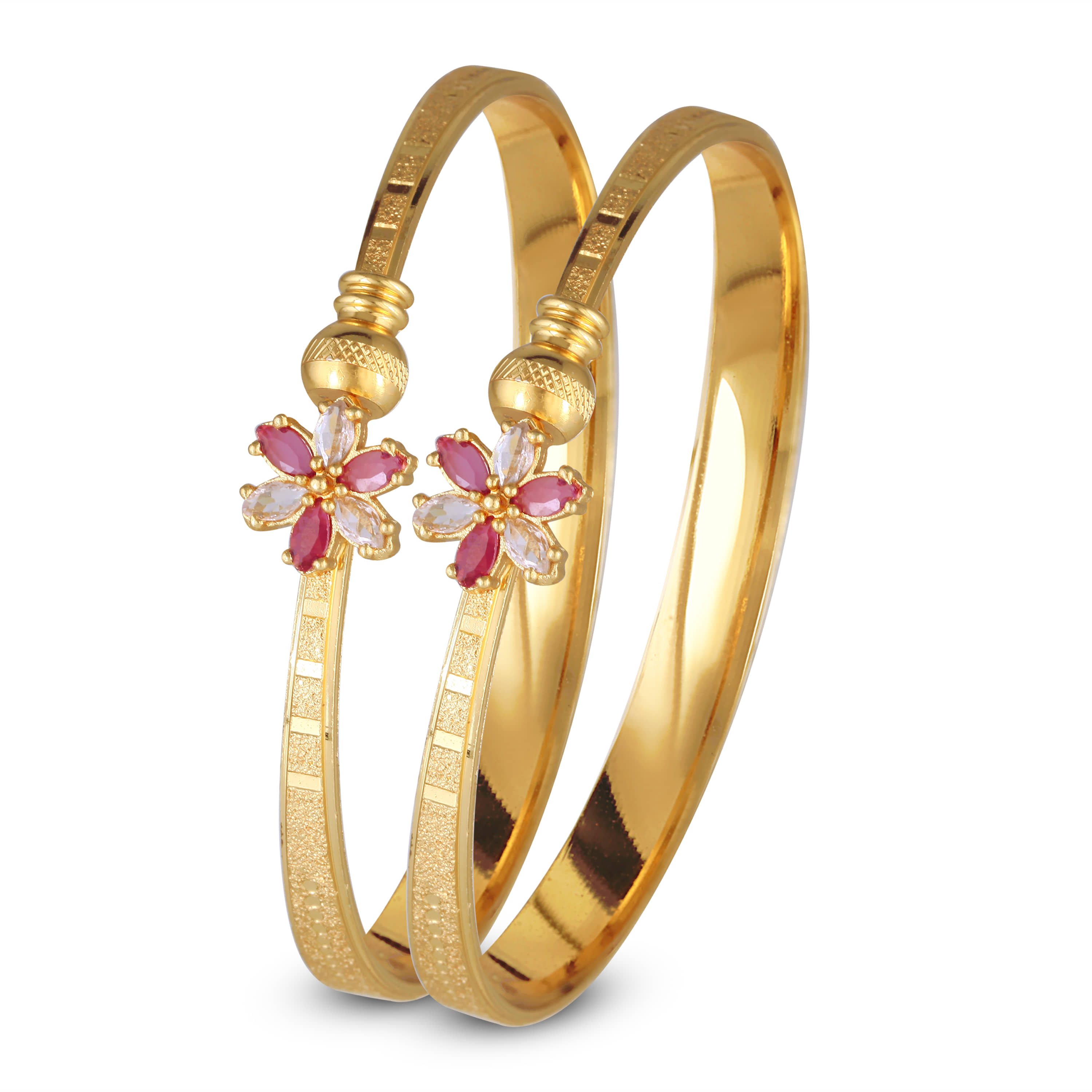Vighaharta Gold Bangle ( Pack of 2 ) - Bangles & Bracelets | Buy online on ZillyBuy