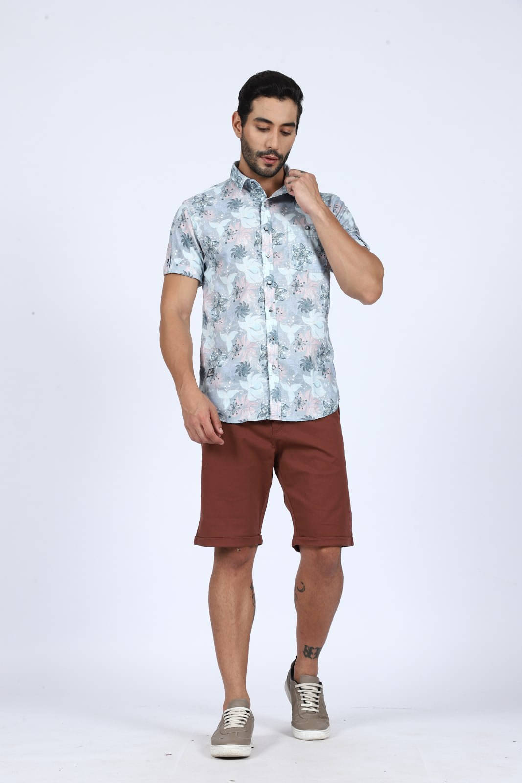 Wolf & co. Polyester Regular Fit Printed Half Sleeves Men's Casual Shirt - Blue ( Pack of 1 ) Wolf & co. Polyester Regular Fit Printed Half Sleeves Men's Casual Shirt - Blue ( Pack of 1 )