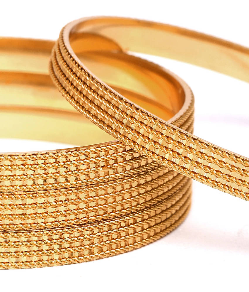 YOUBELLA Gold Bangle Set ( Pack of 1 )
