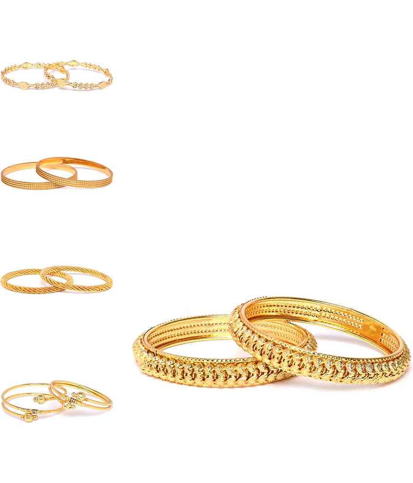 YOUBELLA Gold Bangle Set ( Pack of 1 )