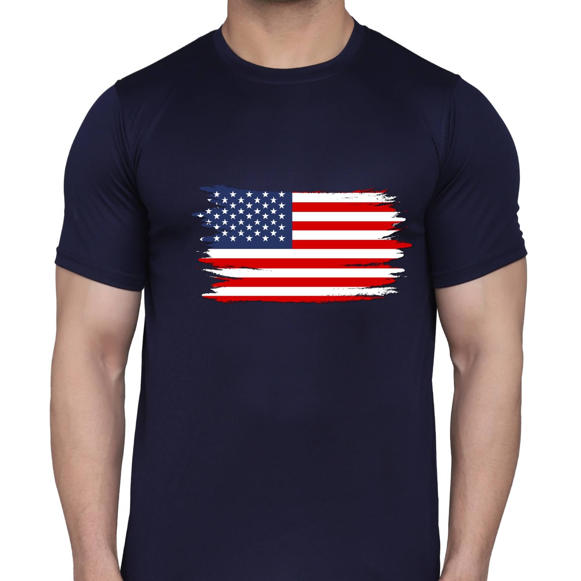     			code yellow Men Polyester Regular Fit Printed T-Shirt ( Navy )