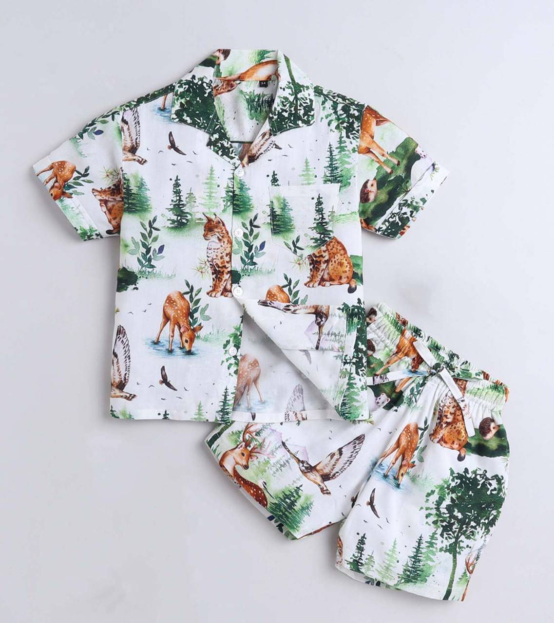    			fastdeal Pack of 1 Boys Cotton Shirt & Shorts Set ( Multicolor )