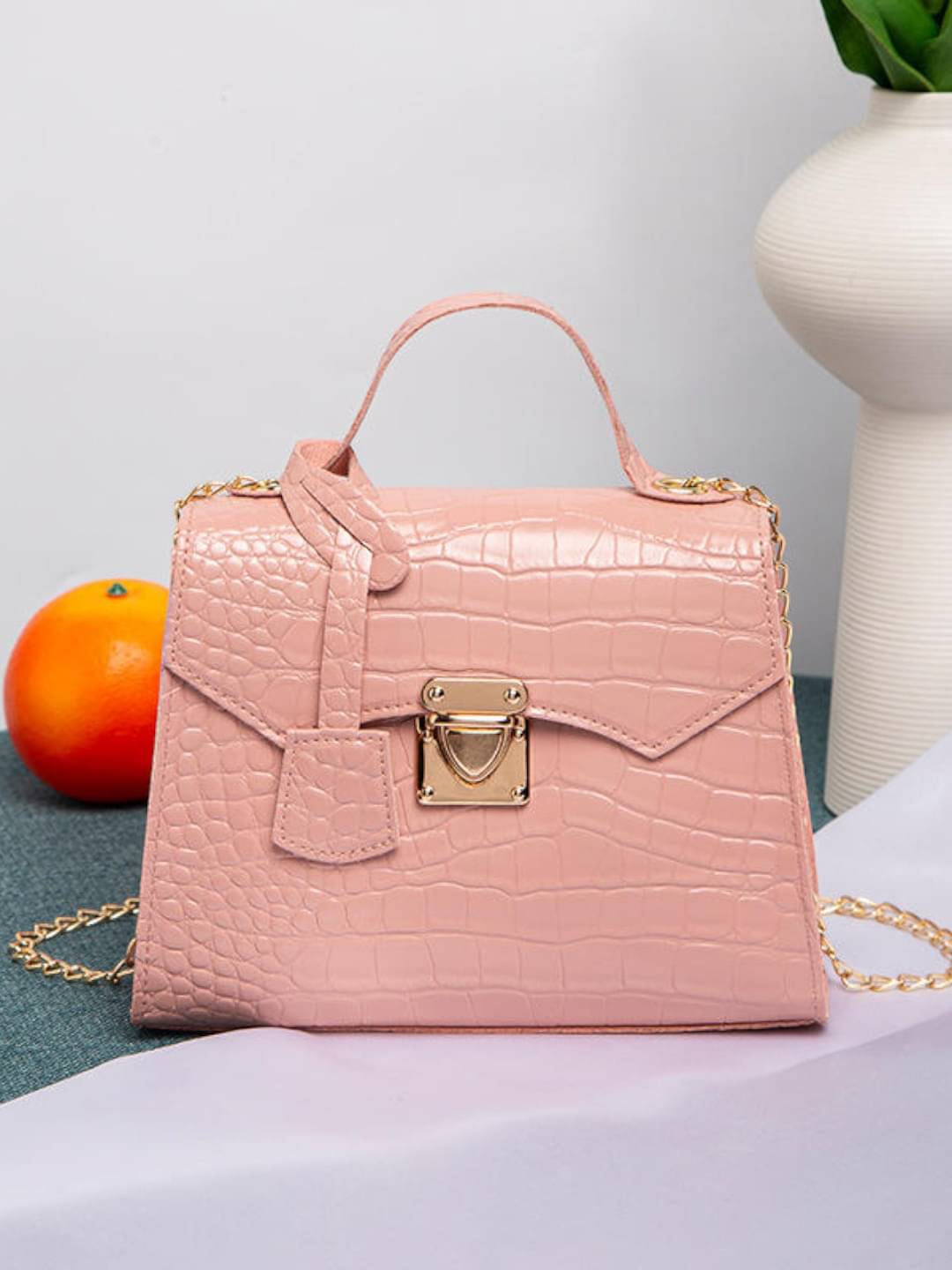     			gufrina Sling Bag PU Set of 1 ( Peach )