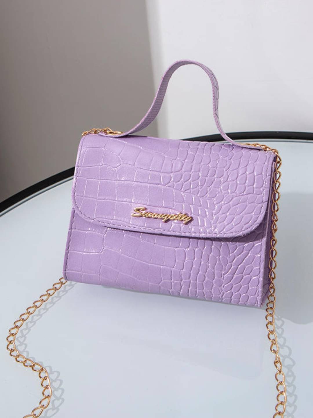     			gufrina Sling Bag PU Set of 1 ( Lavender )