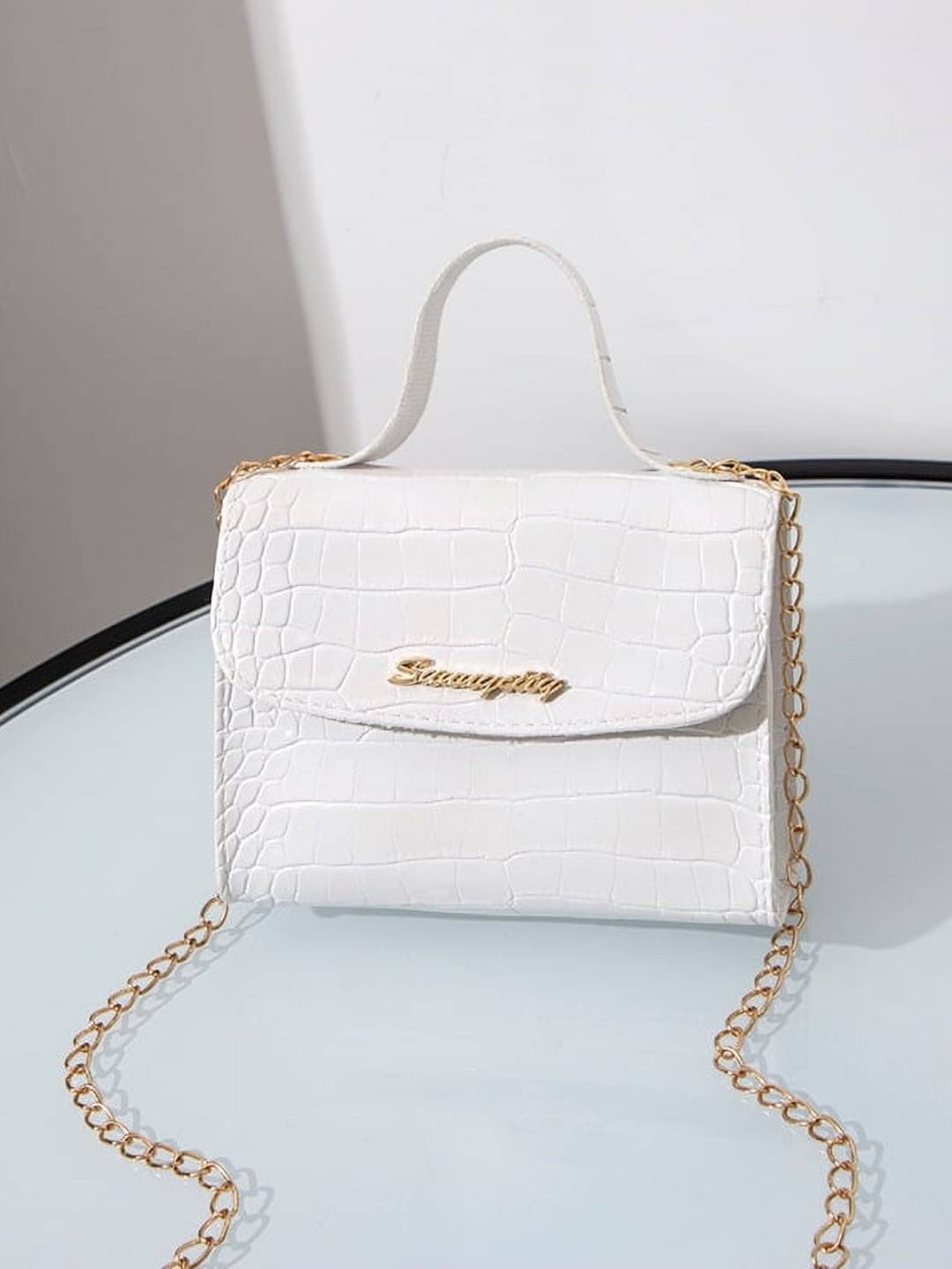     			gufrina Sling Bag PU Set of 1 ( White )