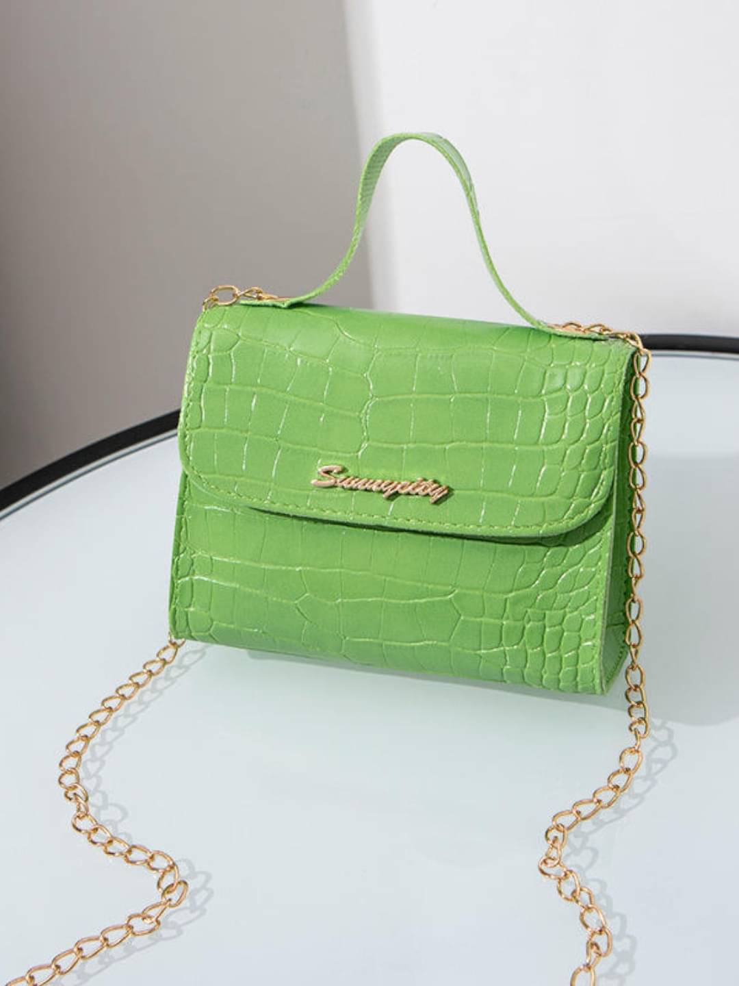     			gufrina Sling Bag PU Set of 1 ( Green )