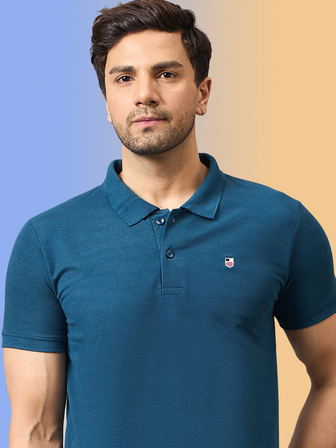 zigo Men Cotton Blend Regular Fit Solid Polo T Shirt ( Navy Blue )     			zigo Men Cotton Blend Regular Fit Solid Polo T Shirt ( Navy Blue )