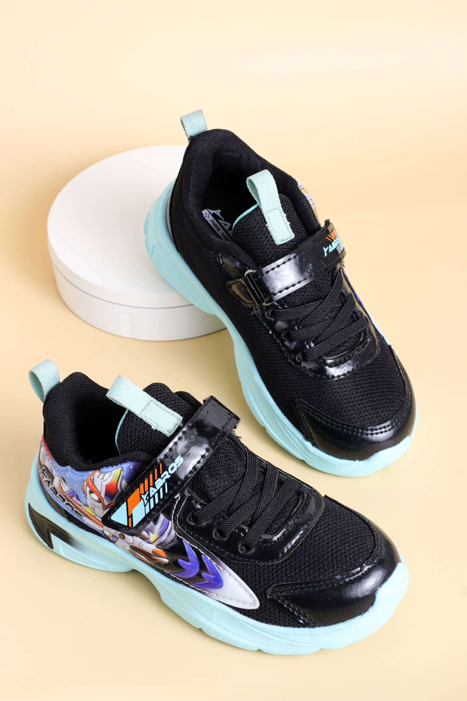     			Abros - Black Boy's Running Shoes ( 1 Pair )