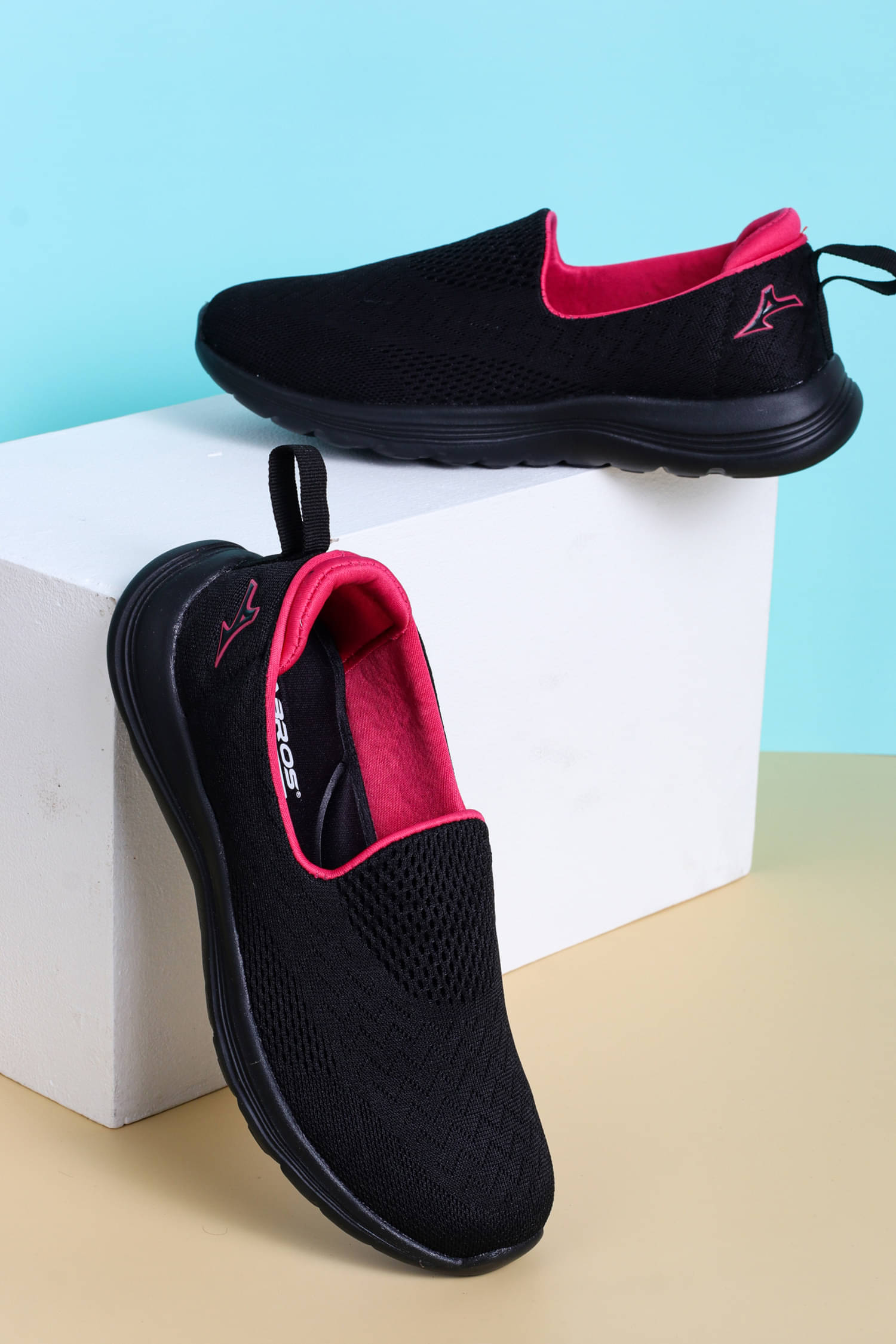     			Abros Black Women's Slip On