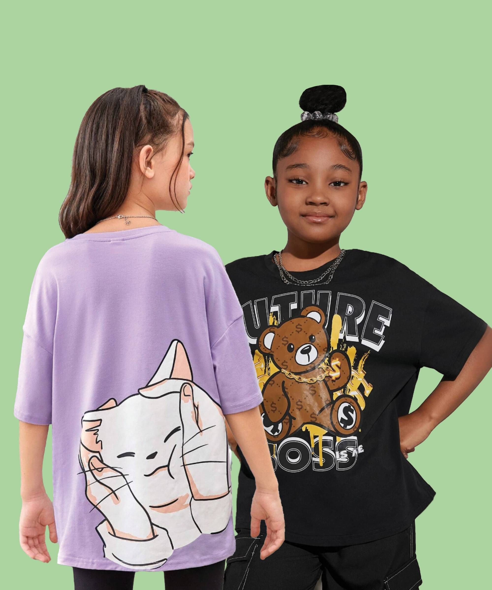     			Christy World Pack of 2 Girls Cotton T-Shirt ( Multicolor )