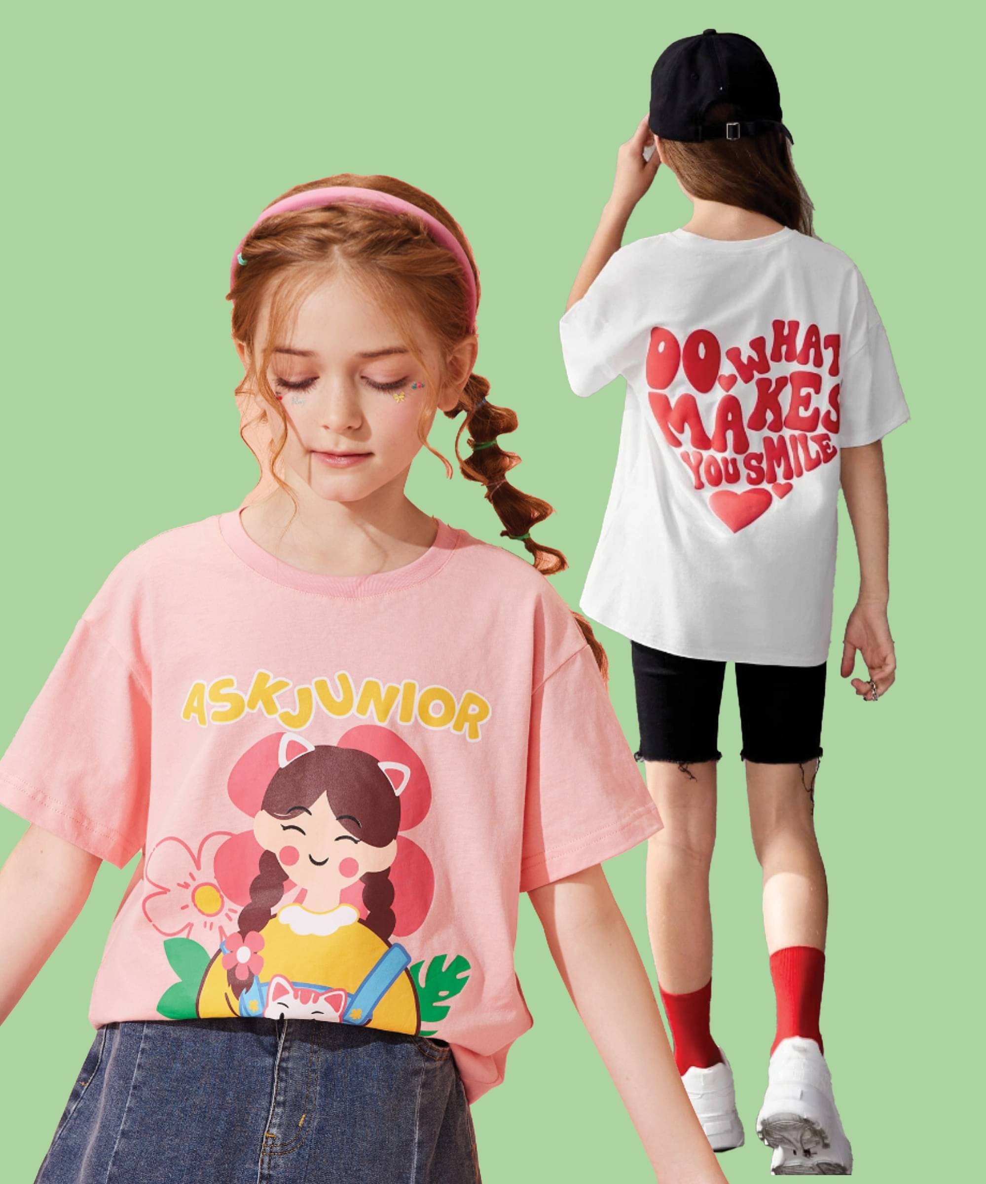     			Christy World Pack of 2 Girls Cotton T-Shirt ( Multicolor )