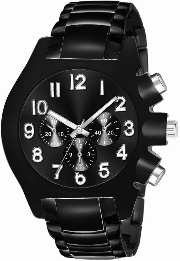     			DECLASSE Black Metal Analog Men's Watch