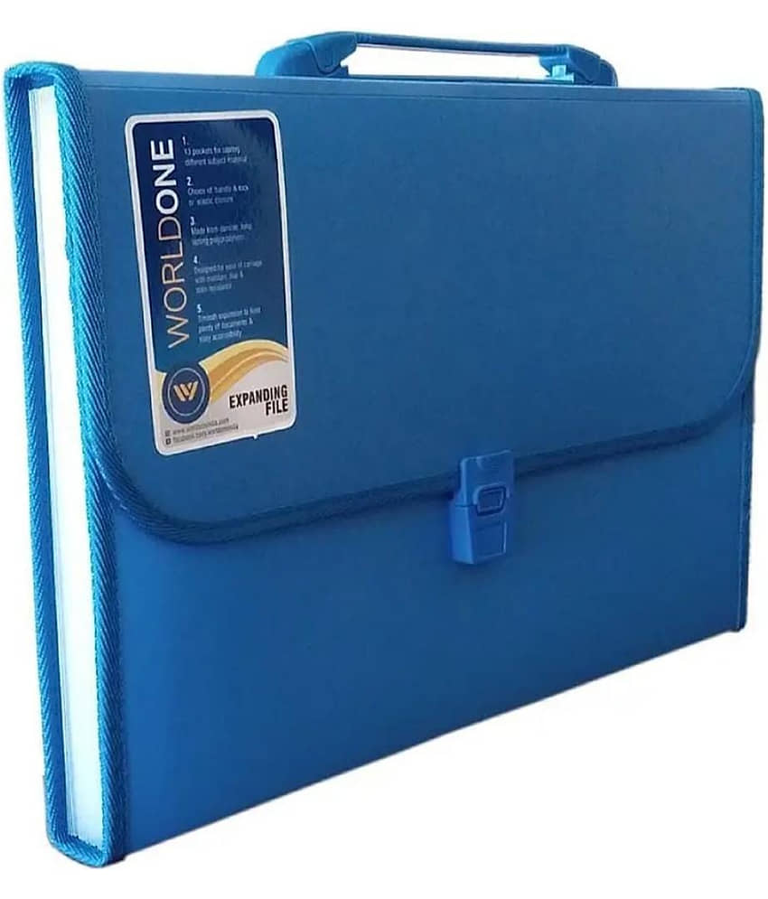 GMPex 13 Pocket File Folder with Handle and Buckle Closure (Mix Color) Assorted/Multicolour File Folder ( Pack of 1 ) - Stationery | Buy online on ZillyBuy