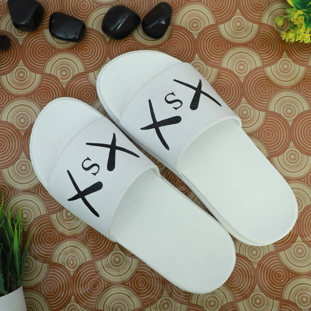     			Guardian White Men's Slide Flip Flop