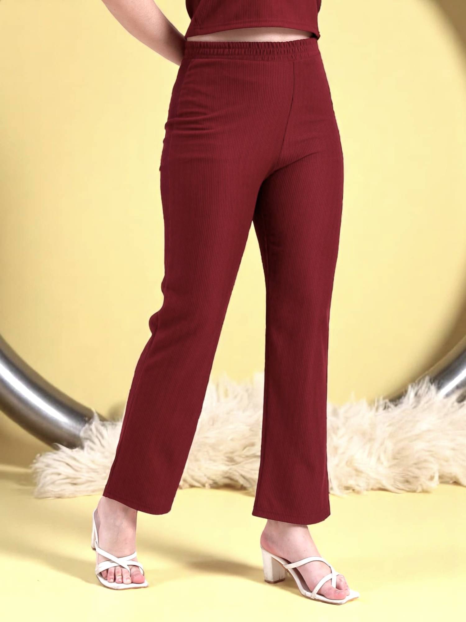     			Leewan Maroon Cotton Women's Running Trackpants ( Pack of 1 )