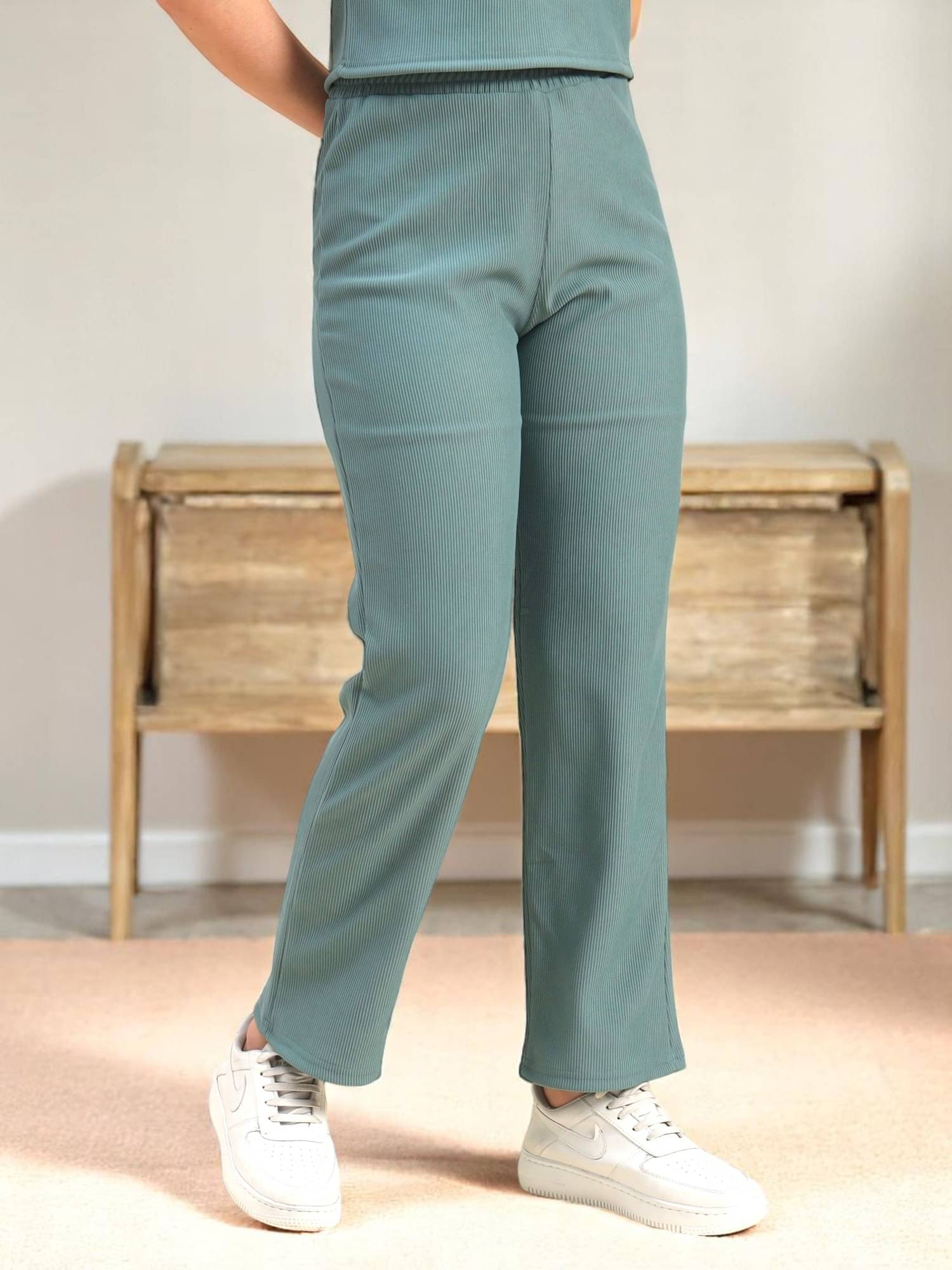     			Leewan Pack of 1 Cotton Straight Women's Casual Pants ( Mint Green )