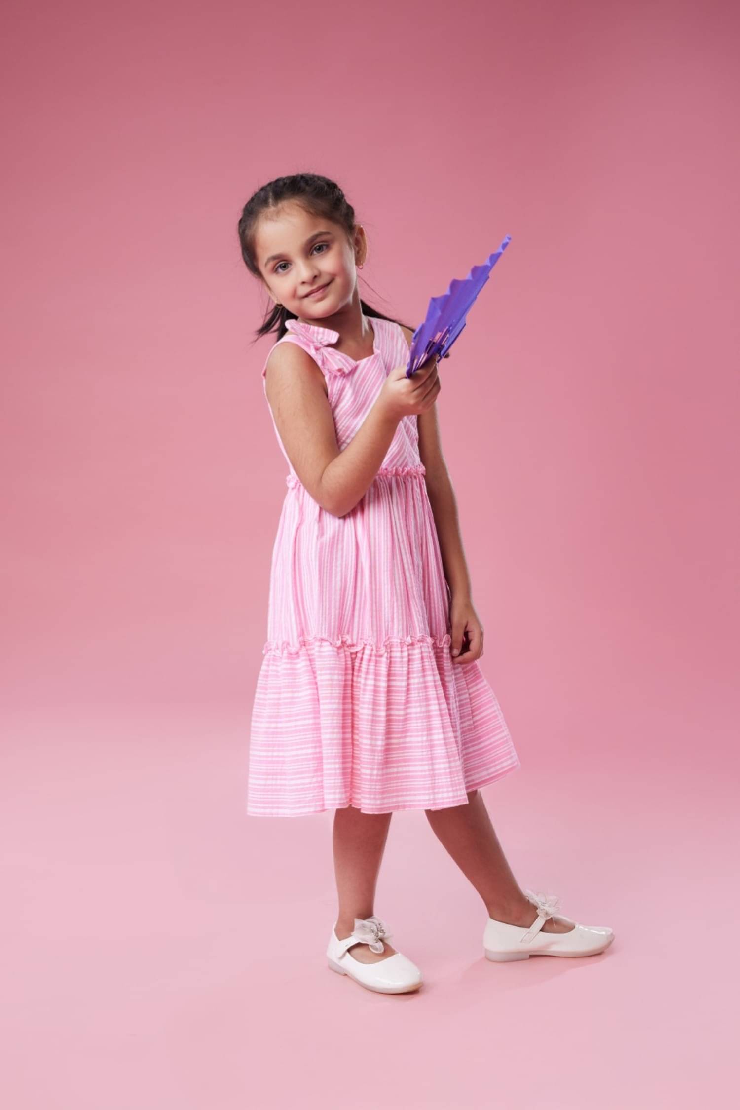 MASTARANG Cotton Dress For Girls ( Pack of 1 , Baby Pink ) MASTARANG Cotton Dress For Girls ( Pack of 1 , Baby Pink )
