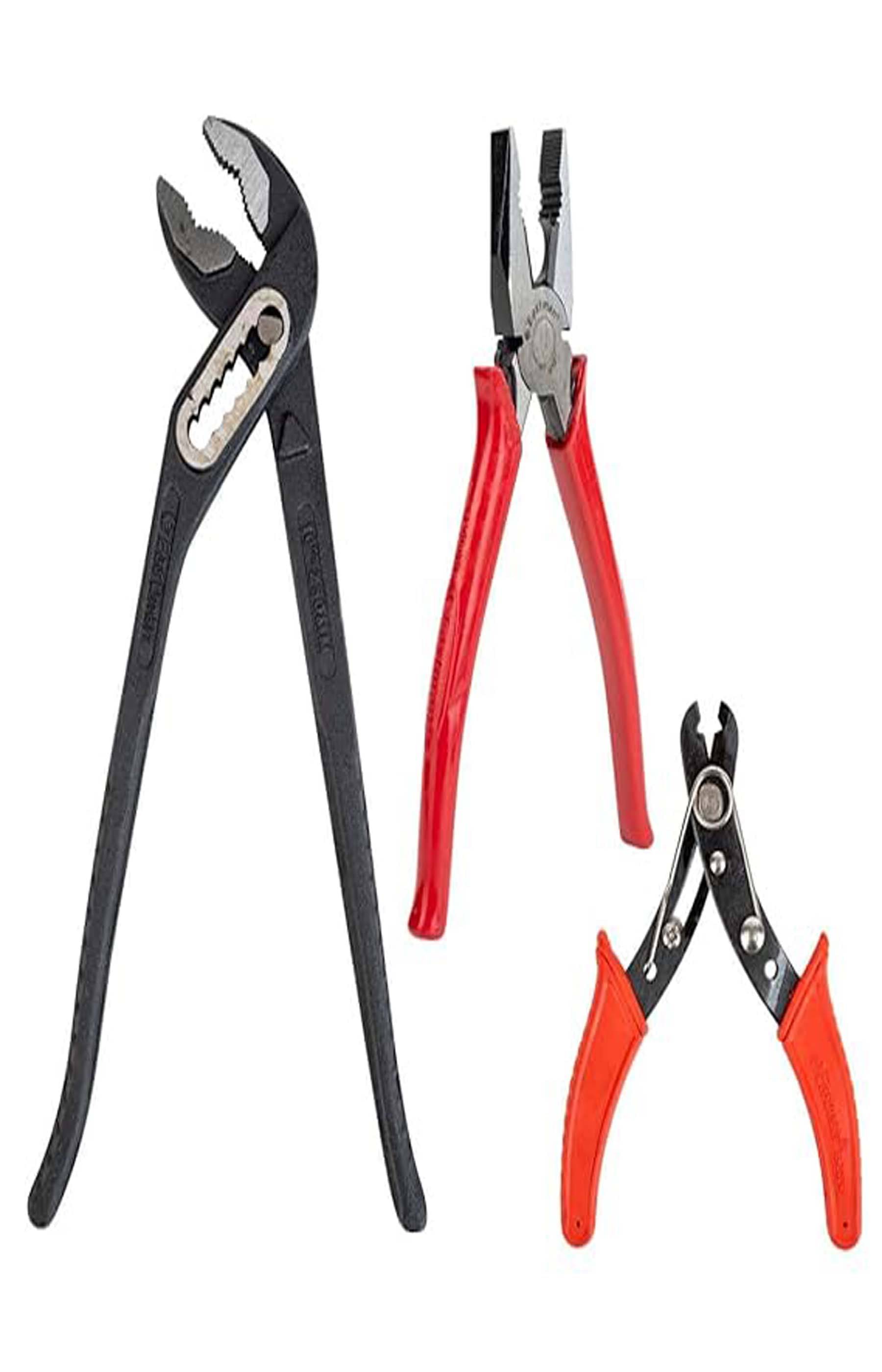     			MS AGROTECH Hand Tools, Hand Tools Kit, Hand Tools Kit For Home Use, Hand Tools Set, Tools Combo With Combination Plier, Wire Cutter And 10" Water Pump Plier For Machanics, Vehicle Tool Kit Set