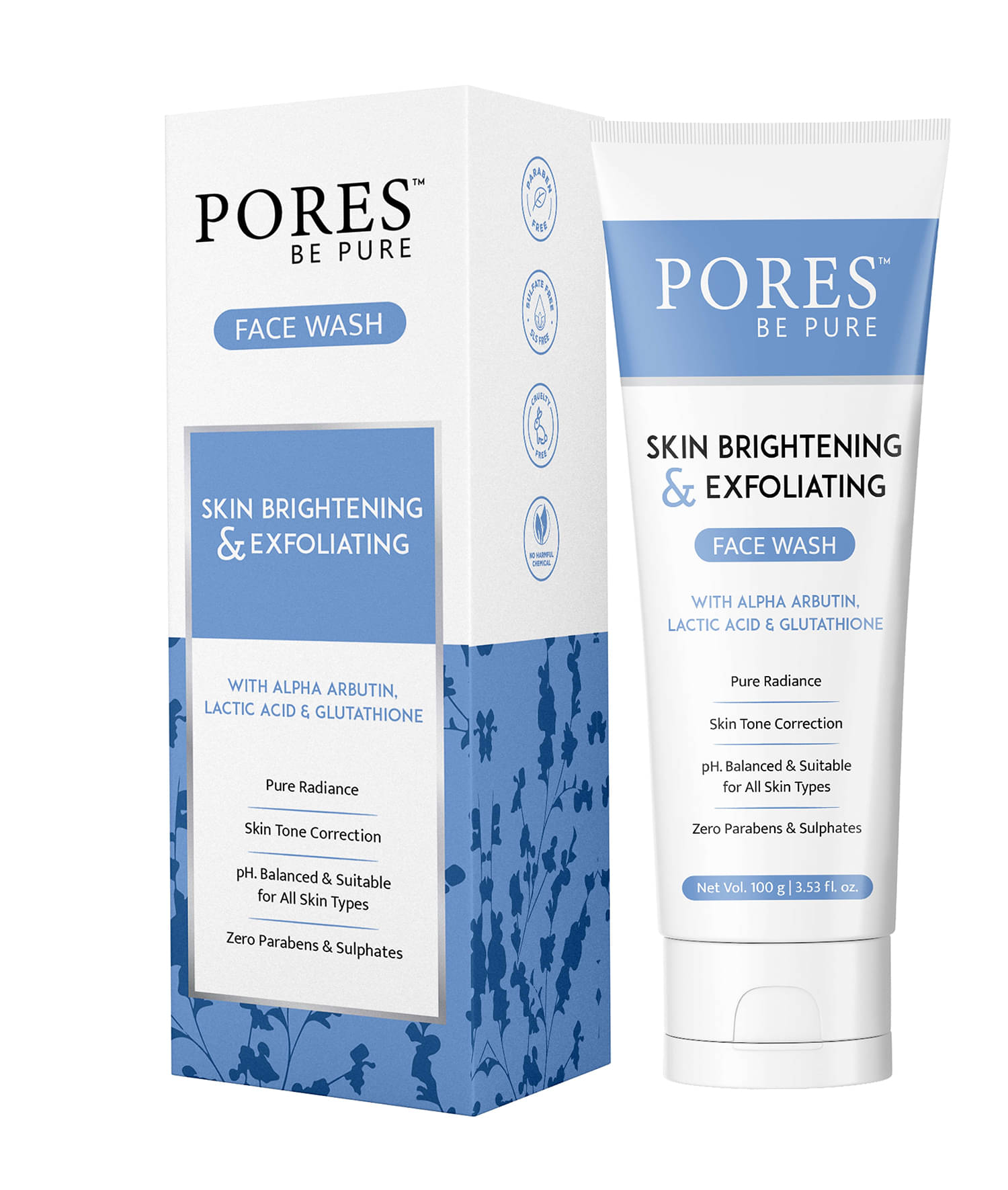     			PORES Be Pure - Exfoliating Face Wash For All Skin Type ( Pack of 1 )