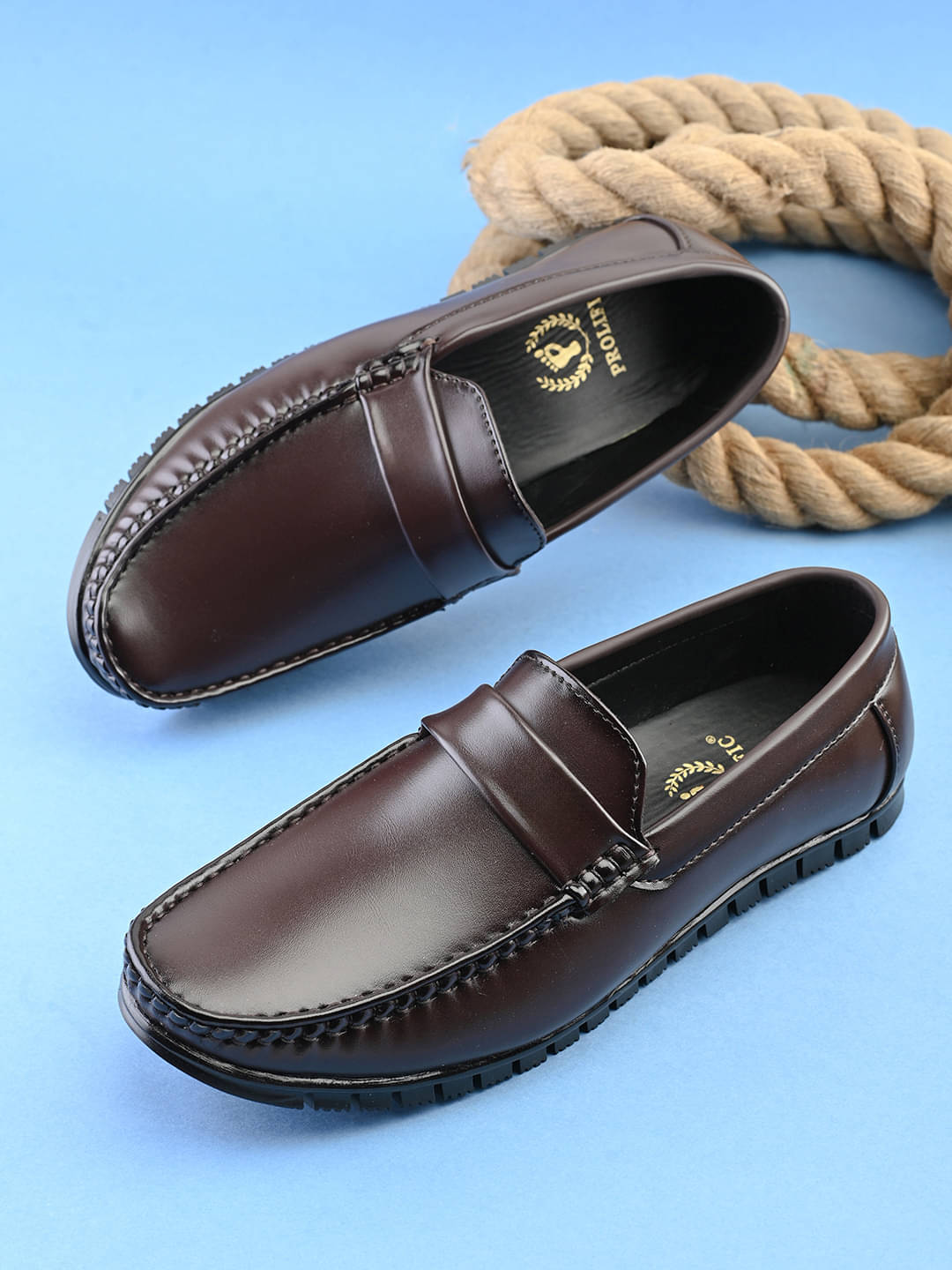 Prolific PG-FM401-Re Brown Men's Slip-on Shoes Prolific PG-FM401-Re Brown Men's Slip-on Shoes