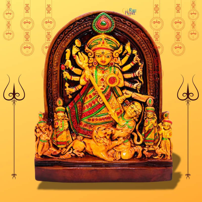     			Rare Planet Terracotta Goddess Durga Idol ( 5.5 cm )