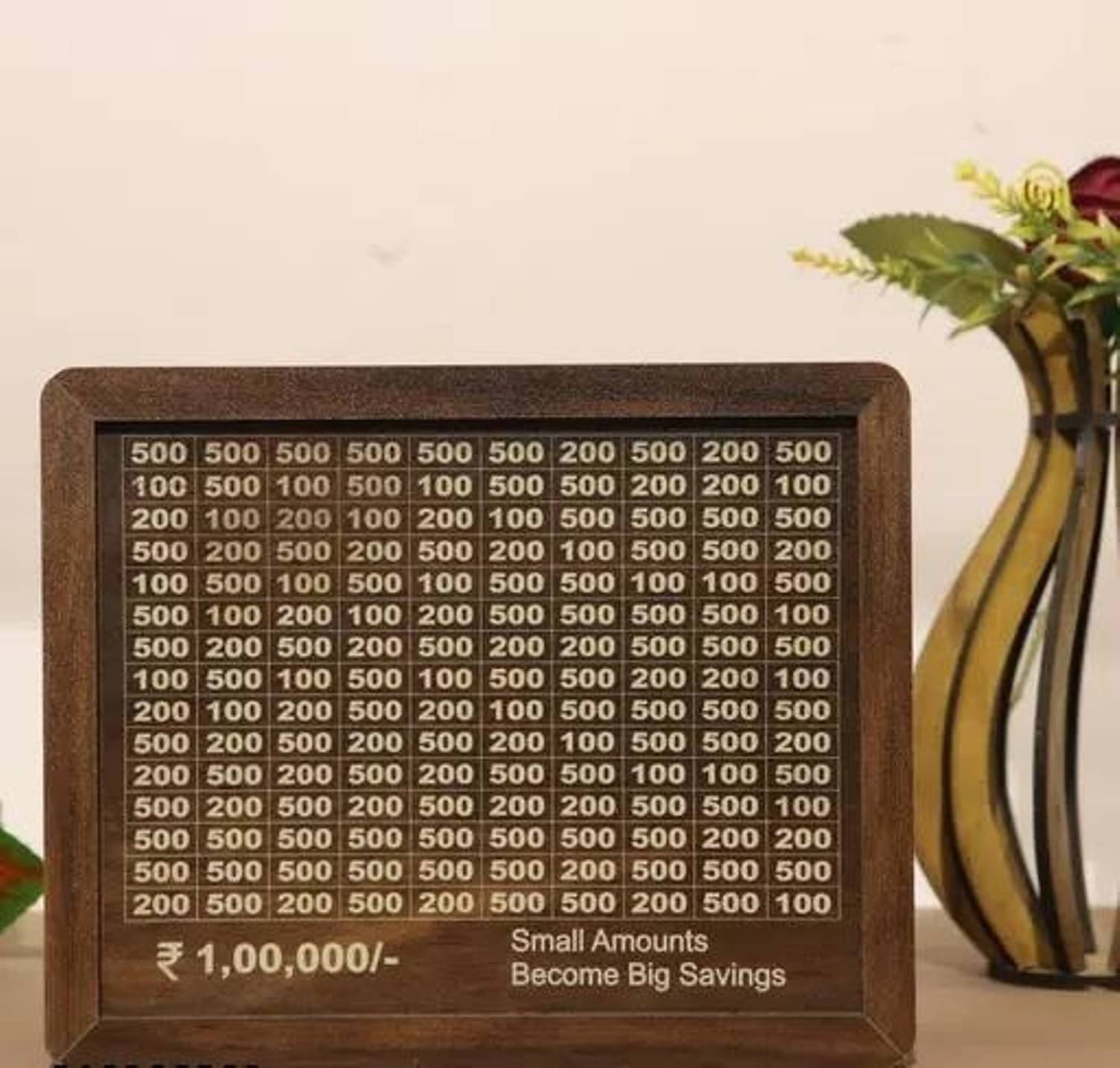 Wooden Piggy Money Bank Saving Box With Saving Target Upto 1 Lakh (Brown) Wooden Piggy Money Bank Saving Box With Saving Target Upto 1 Lakh (Brown)