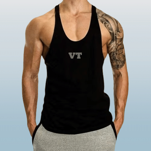 VTSports Pack of 1 Polyester Gym Vest For Men ( Black ) VTSports Pack of 1 Polyester Gym Vest For Men ( Black )