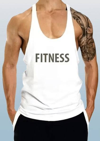 VTSports Pack of 1 Polyester Gym Vest For Men ( White ) VTSports Pack of 1 Polyester Gym Vest For Men ( White )