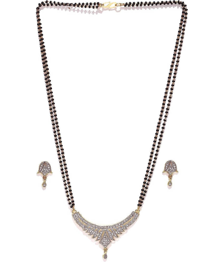 YOUBELLA Silver Mangalsutra Set ( Pack of 1 )