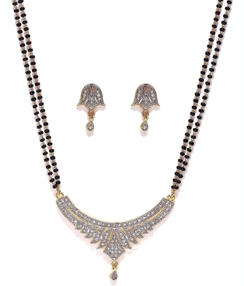 YOUBELLA Silver Mangalsutra Set ( Pack of 1 )