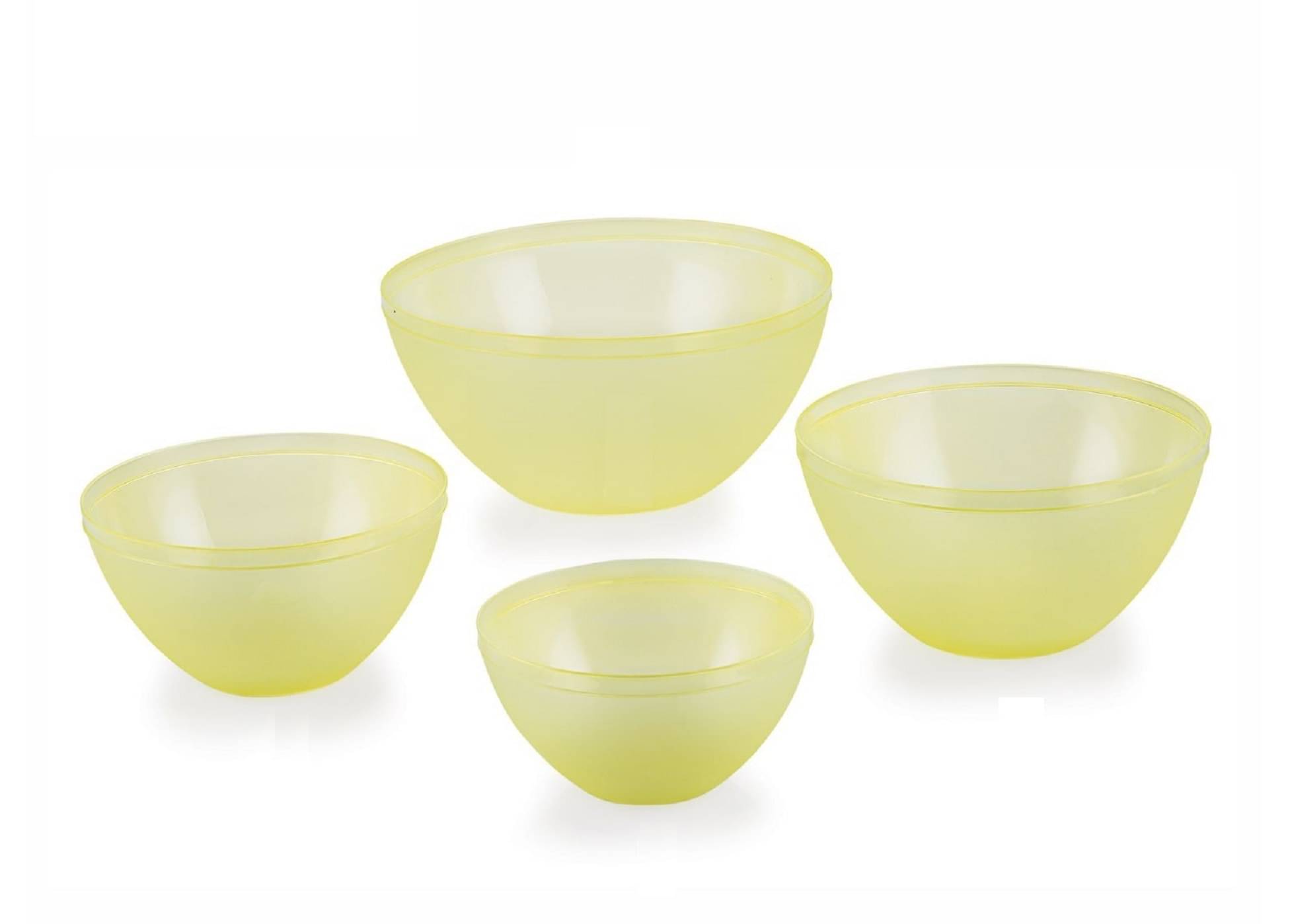     			YUIOP Plastic Bowl Set 12 cm ( Set of 4 ) Yellow