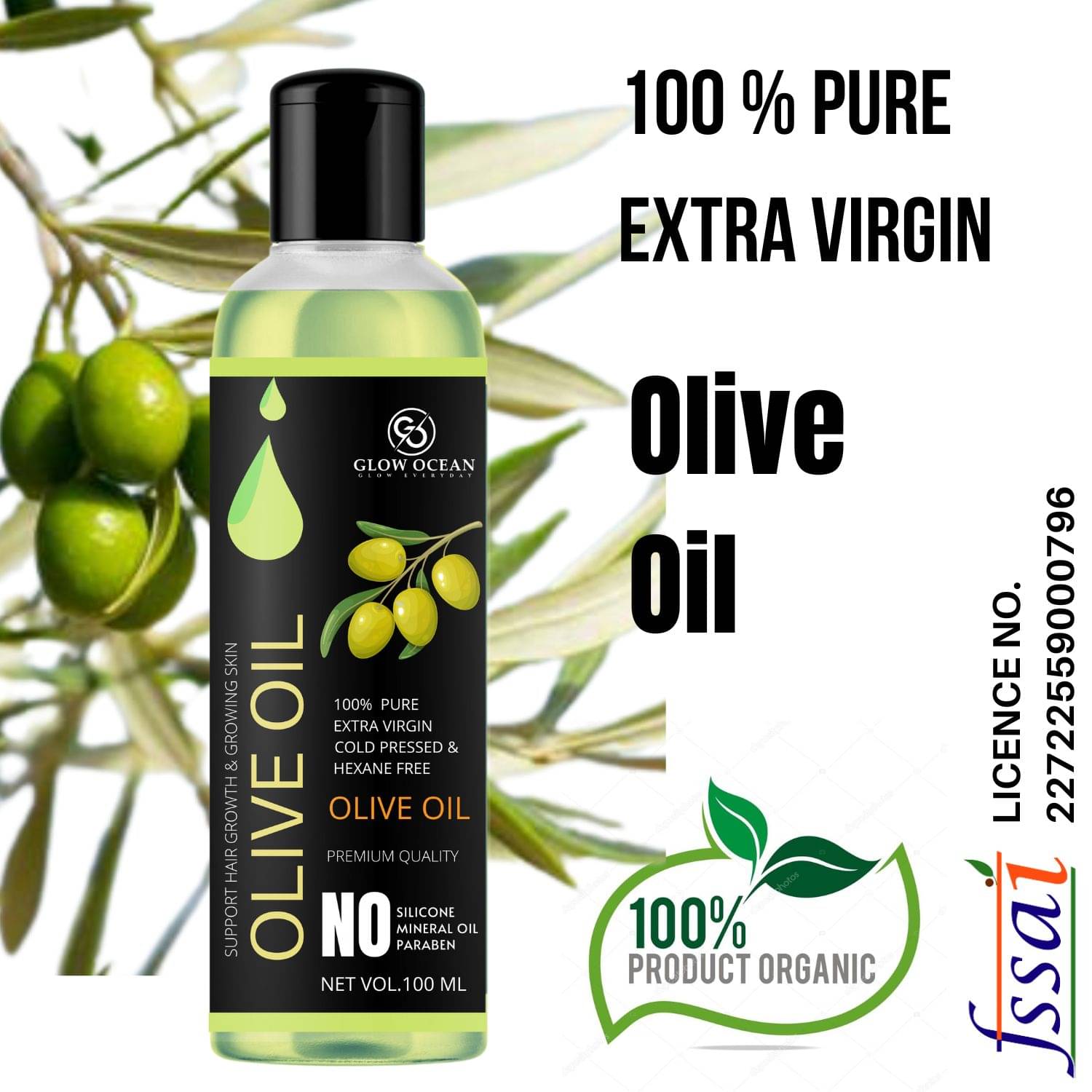 glow ocean Nourishment Olive Oil 100 ml ( Pack of 1 ) glow ocean Nourishment Olive Oil 100 ml ( Pack of 1 )
