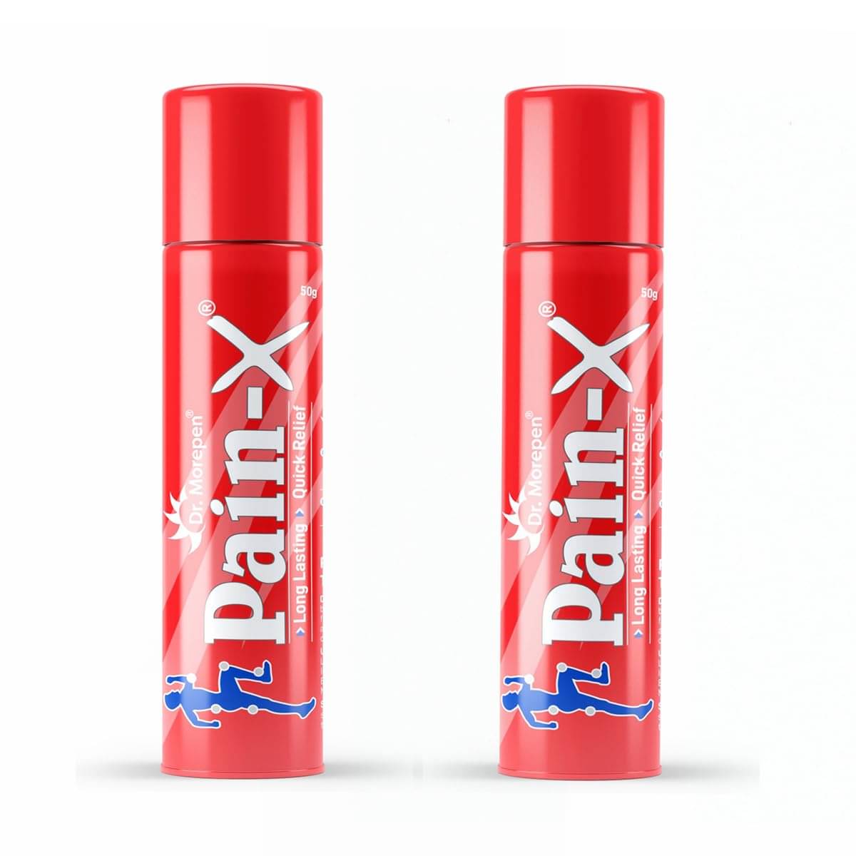     			Dr. Morepen Pain-X Body Pain Relief Spray - 50g, Pain Relief Spray Pack Of 2