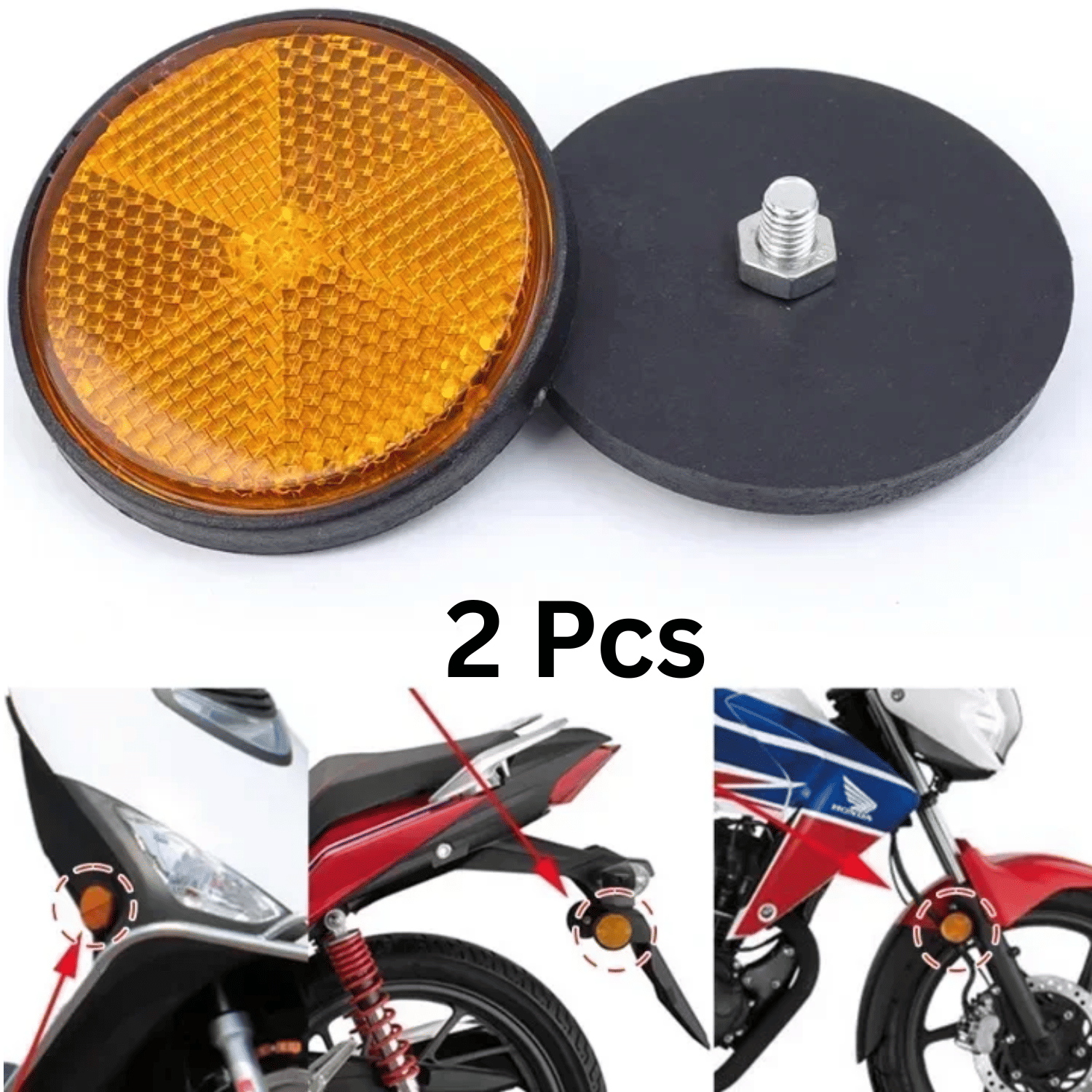     			AKSMIT Bicycle Lights/Reflectors ( Pack of 2 )