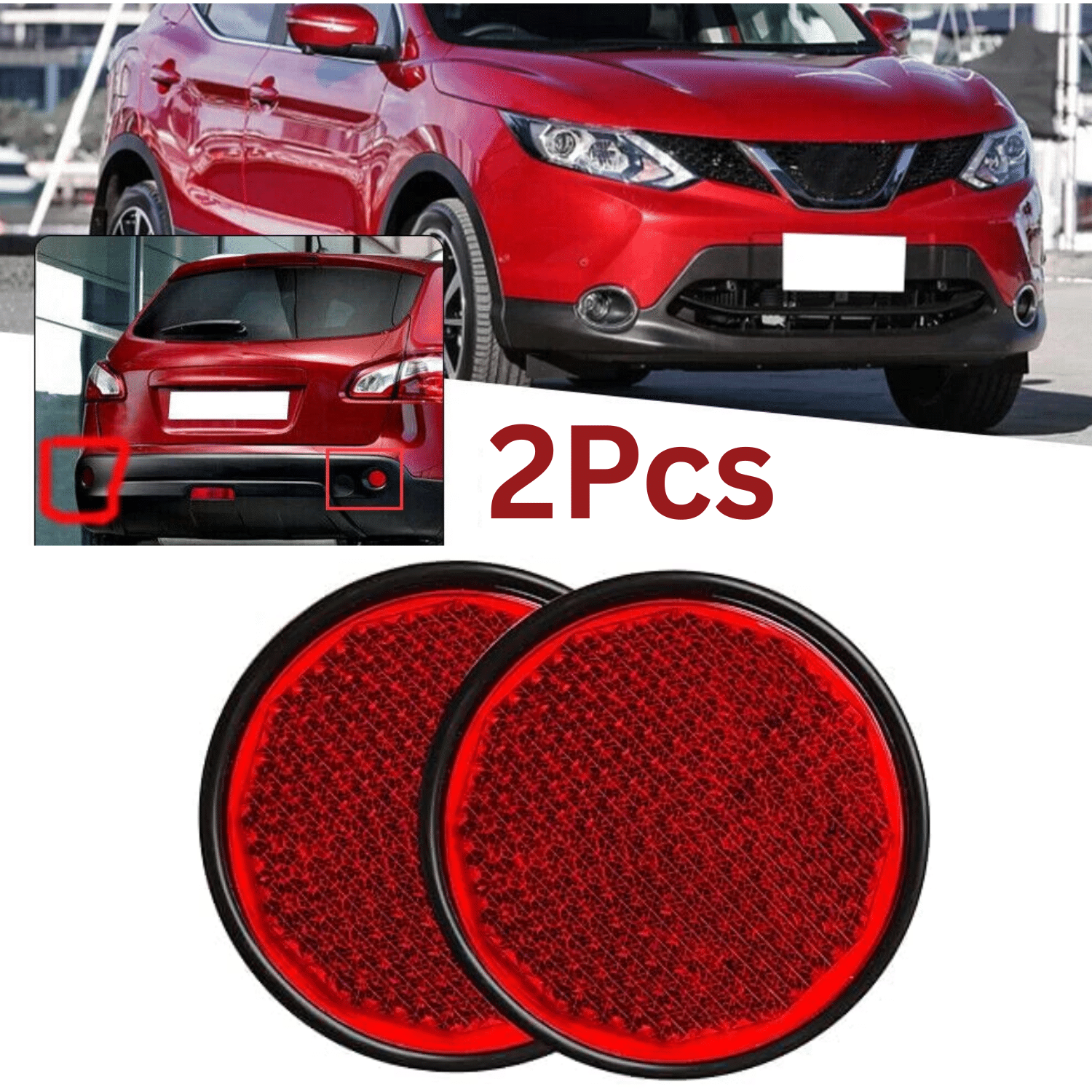     			AKSMIT Bicycle Lights/Reflectors ( Pack of 2 )